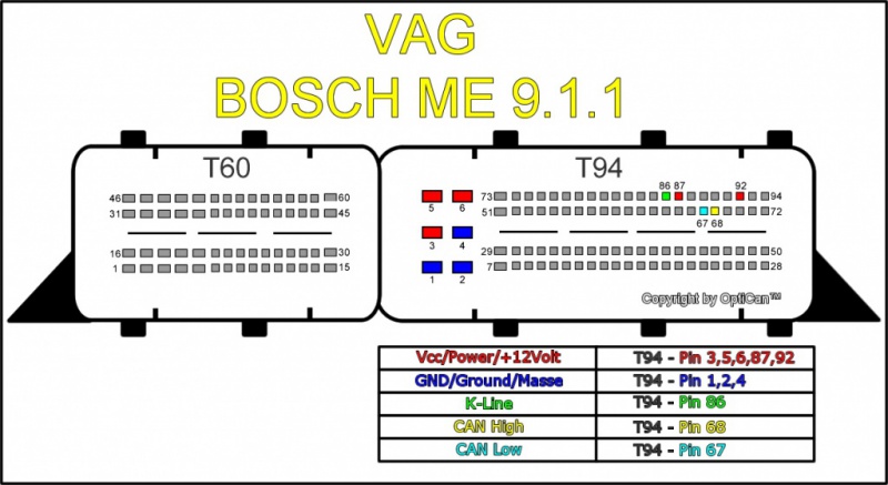 Bosch MED 9.1.1 pinout diagram 2